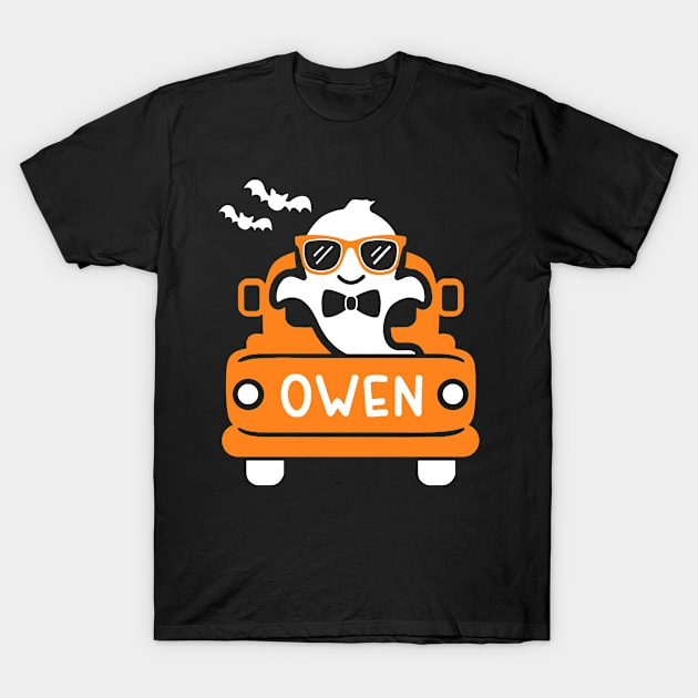 Halloween Truck Boy Ghost Vintage Truck T-Shirt by McphersonHaynesnob2l